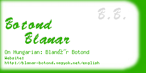 botond blanar business card